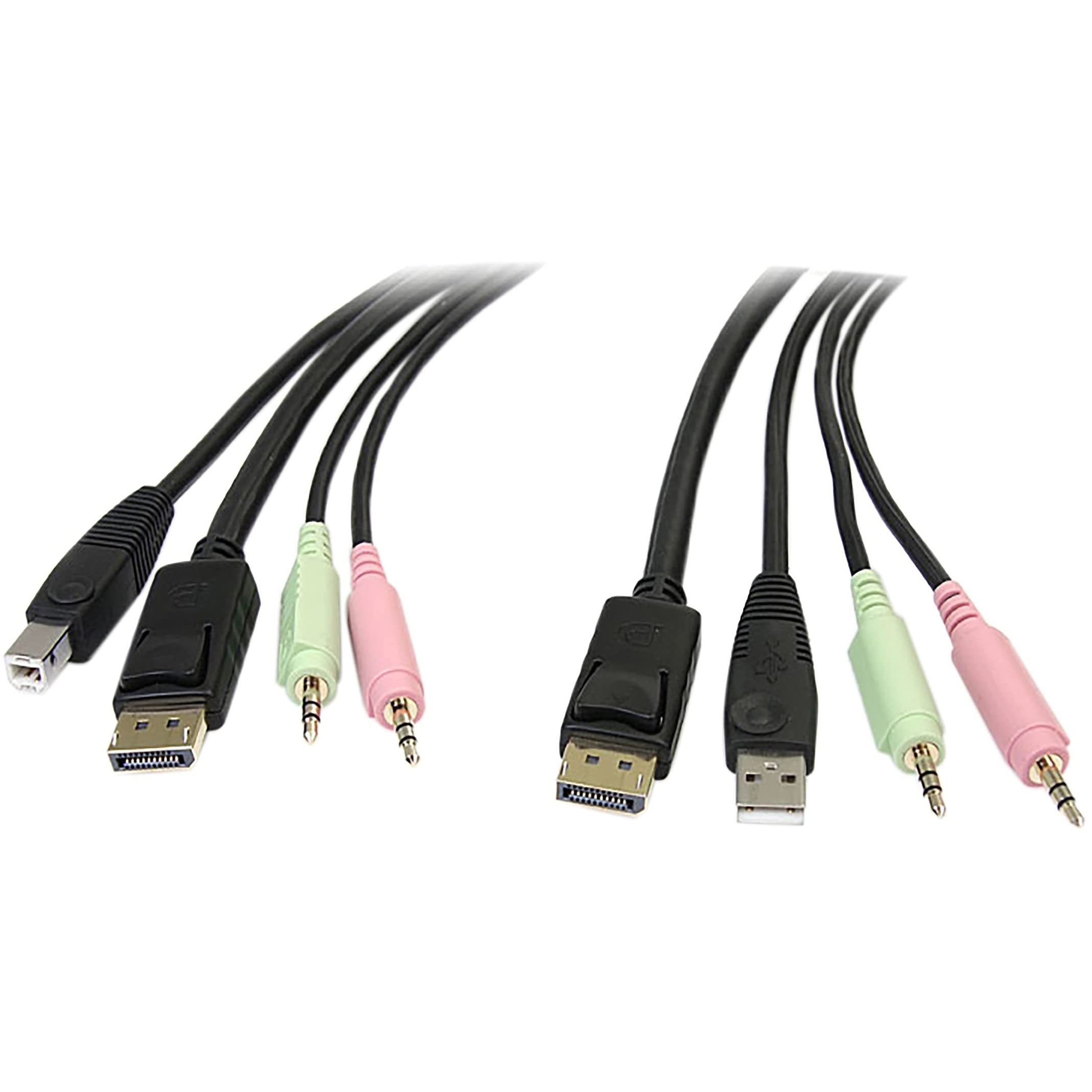 6FT USB DISPLAYPORT KVM CABLE   AUDIO USB DP KVM CABLE KVM CORD