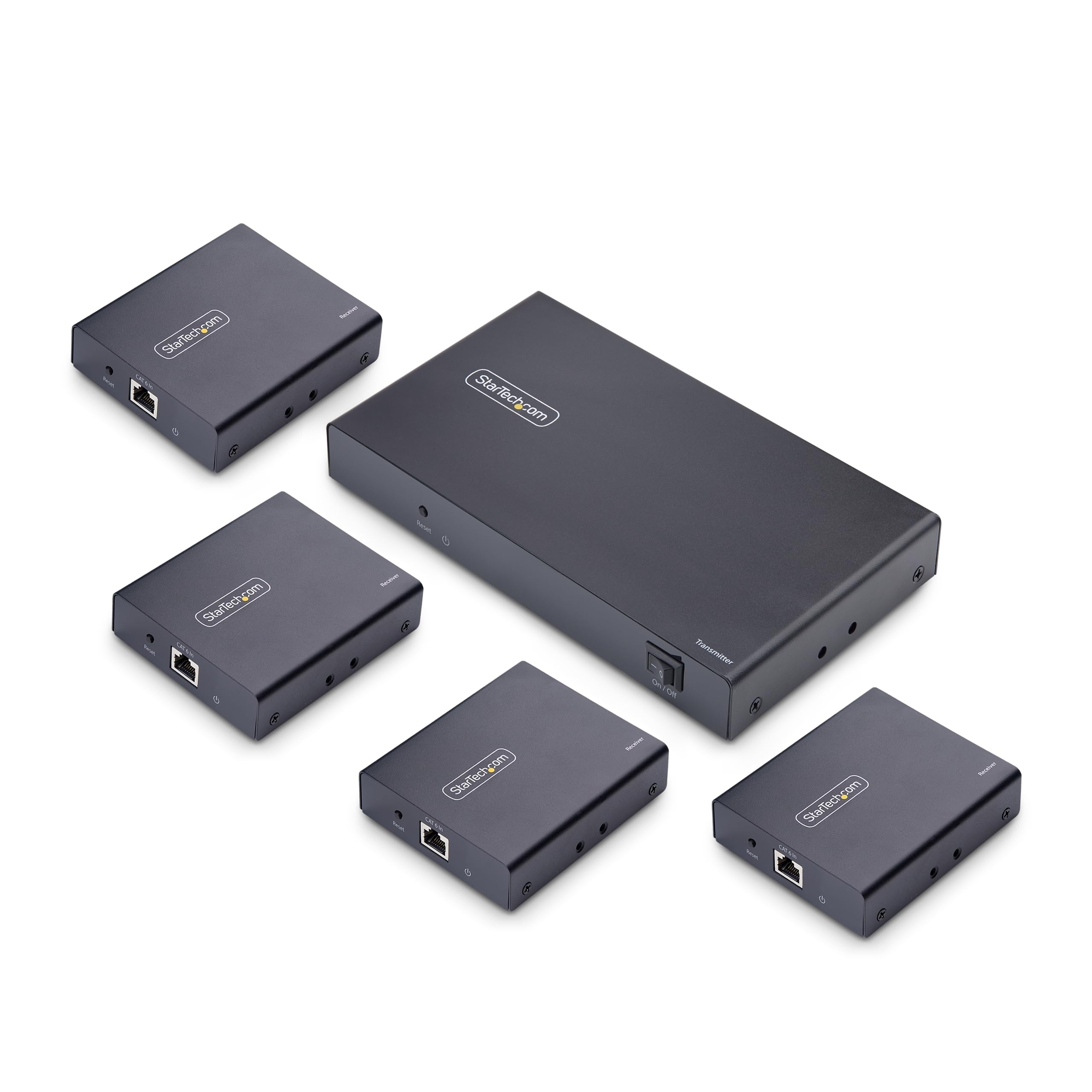 4-PORT HDMI EXTENDER AND SPLITTER OVER CAT6, 4K 60HZ, UP TO 230FT (70M), 1X4 HDM
