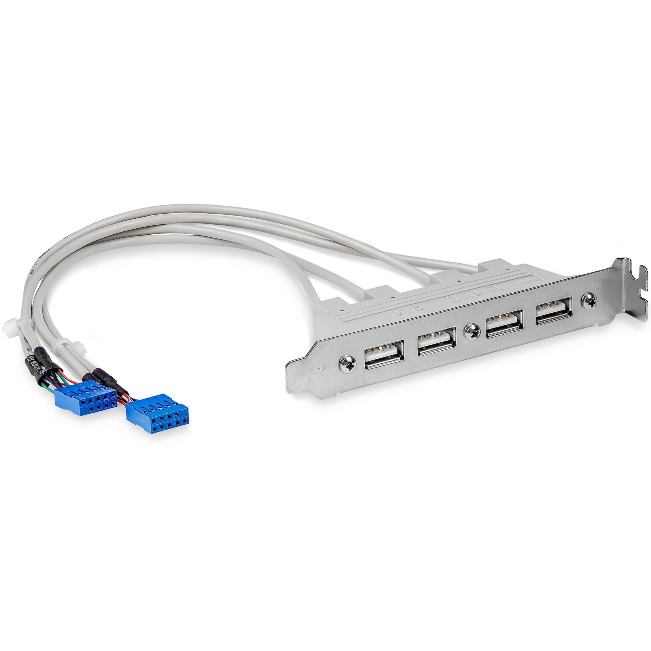 4 PORT USB SLOT PLATE ADAPTER   USB 2.0 LOW PROFILE HEADER ADAPTER