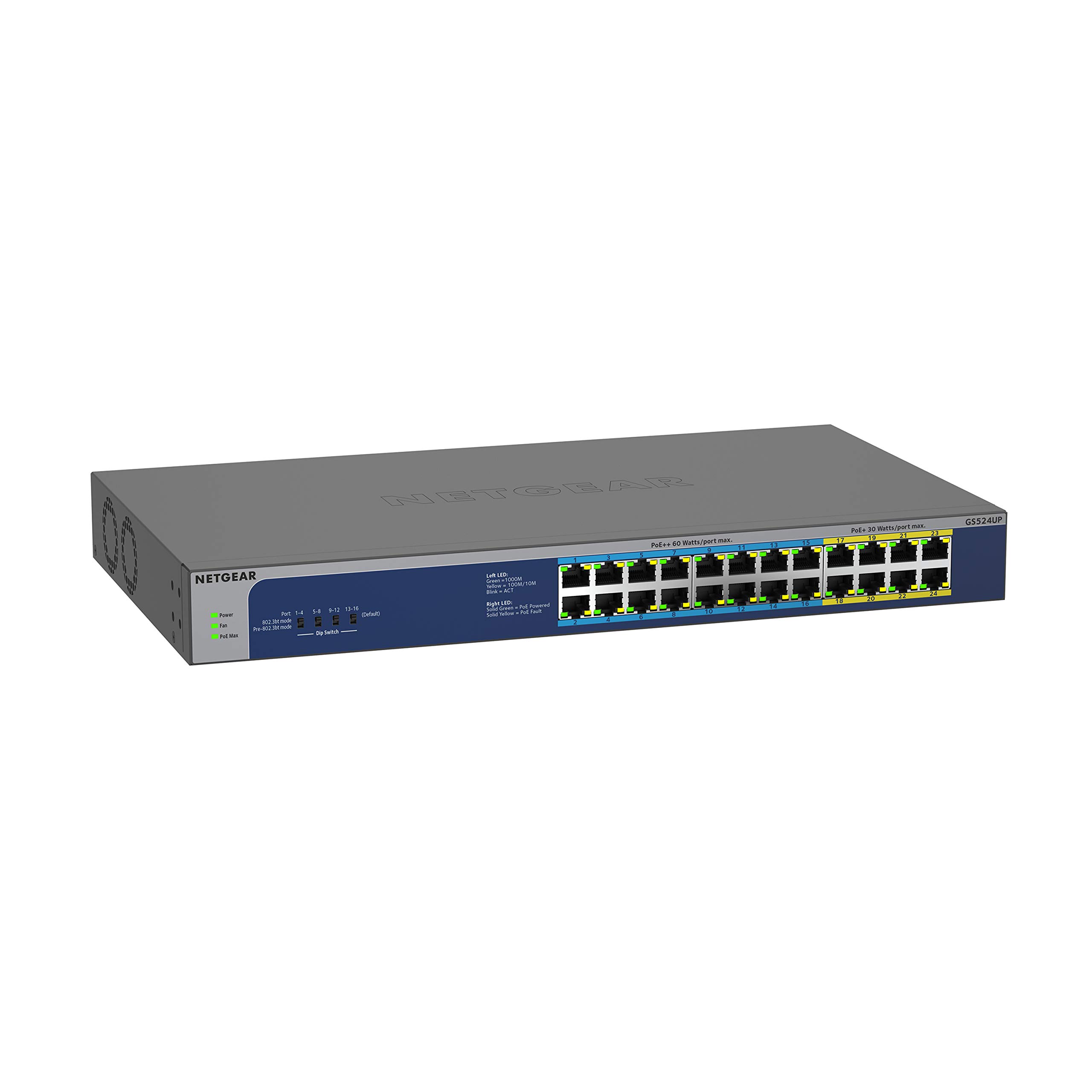NETGEAR 24-PORT HIGH-POWER POE+ GIGABIT ETHERNET ULTRA60 POE++ UNMANAGED SWITCH