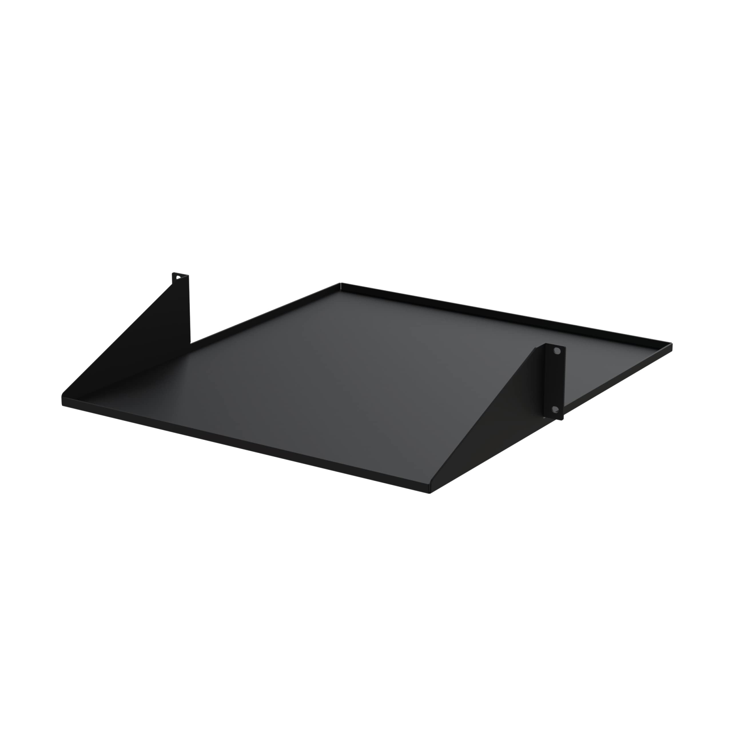 2 POST SERVER RACK SHELF - CENTER MOUNT - BLACK - SUPPORTS UP TO 75 LB. - EIA 31