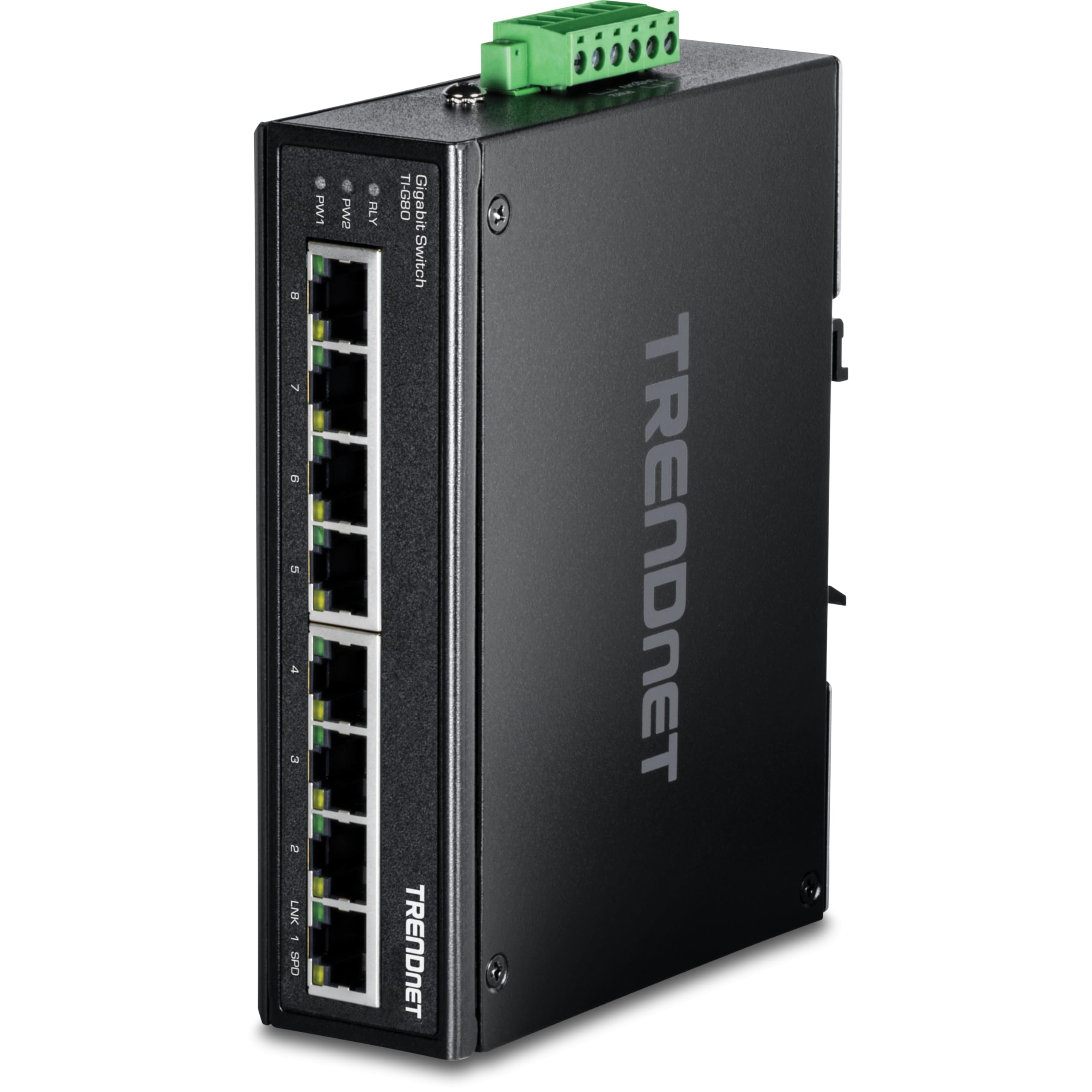 8-PORT HARDENED INDUSTRIAL GIGABIT SWITCH
