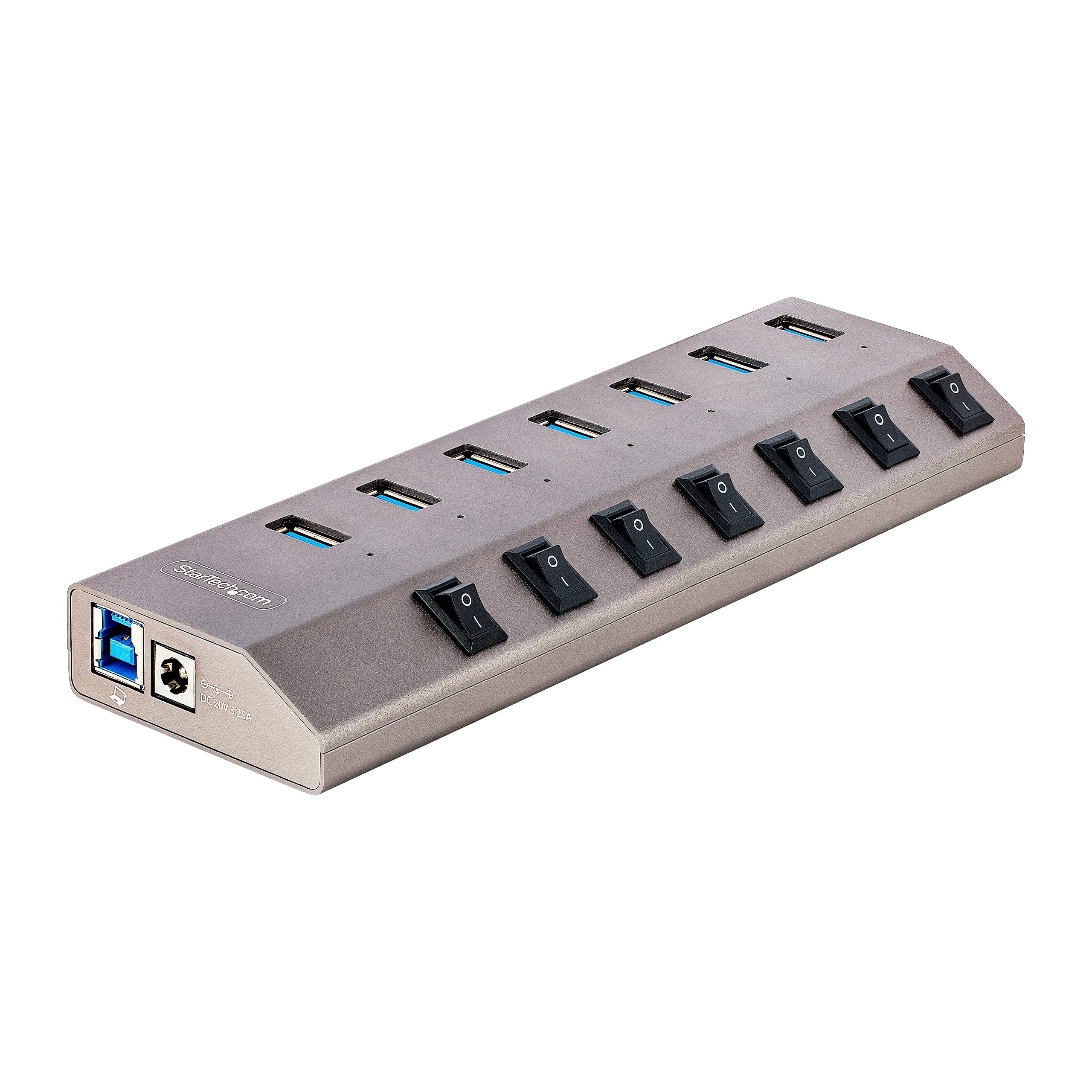7 PORT USB 3.2/3.1 GEN 1/3.0 5GBPS HUB W/INDIVIDUAL PORT SWITCHES - 7X USB TYPE-