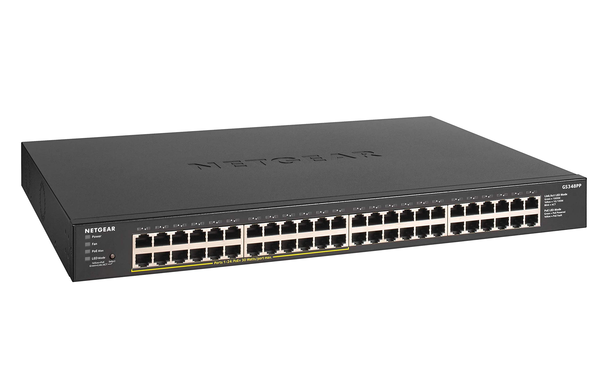 SWITCH - GS348PP - DESKTOP - WIRED - 1GBPS - NETWORKING / PORTS QTY: 48 - GIGABI