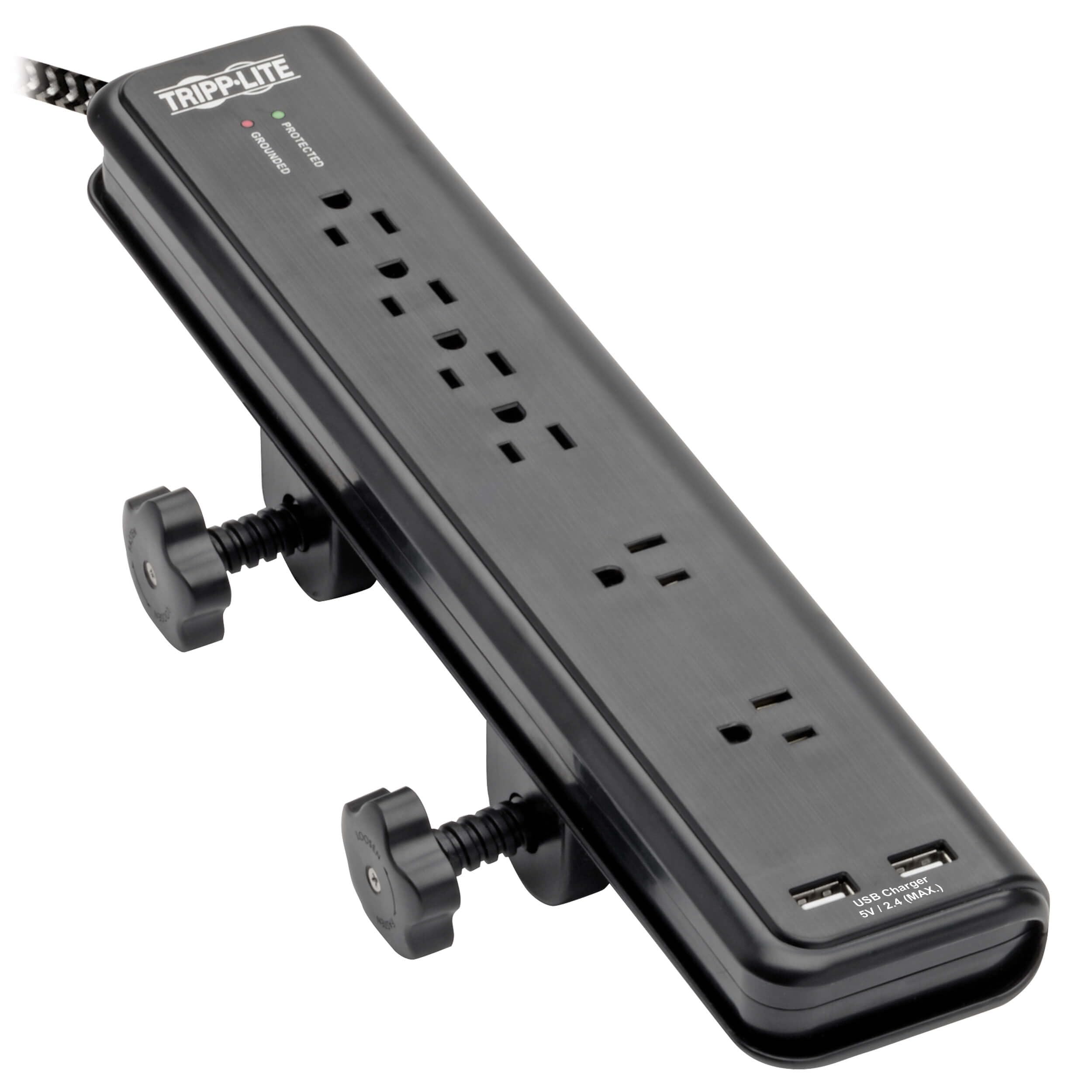 SAFE-IT SURGE PROTECTOR 6OUTLET 2USB PORTS ANTIMICROBIAL 8FT CORD