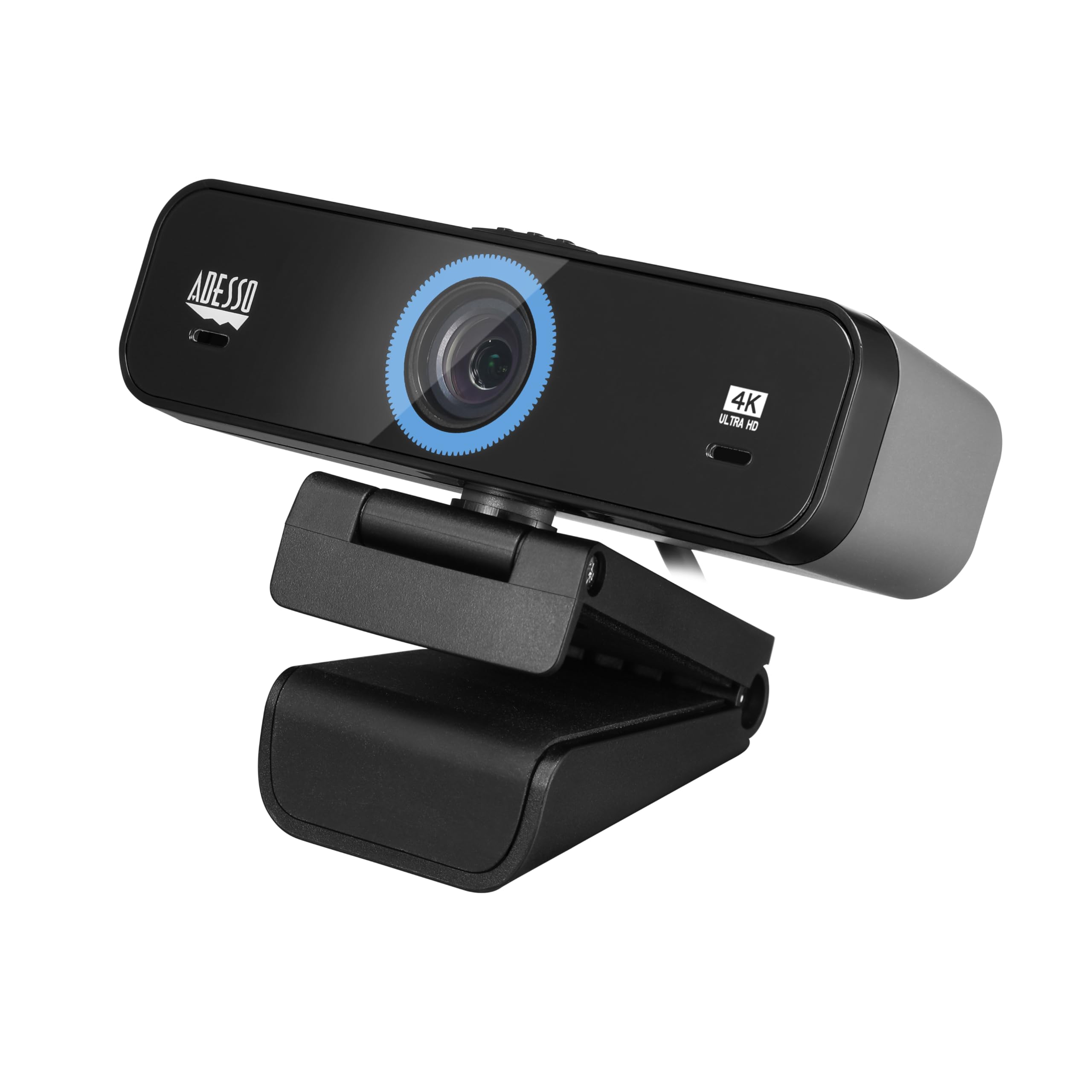 4K ULTRA HD F/F USB WEBCAM      ADJUSTABLE VIEW ANGLE PRIV SHUTTER