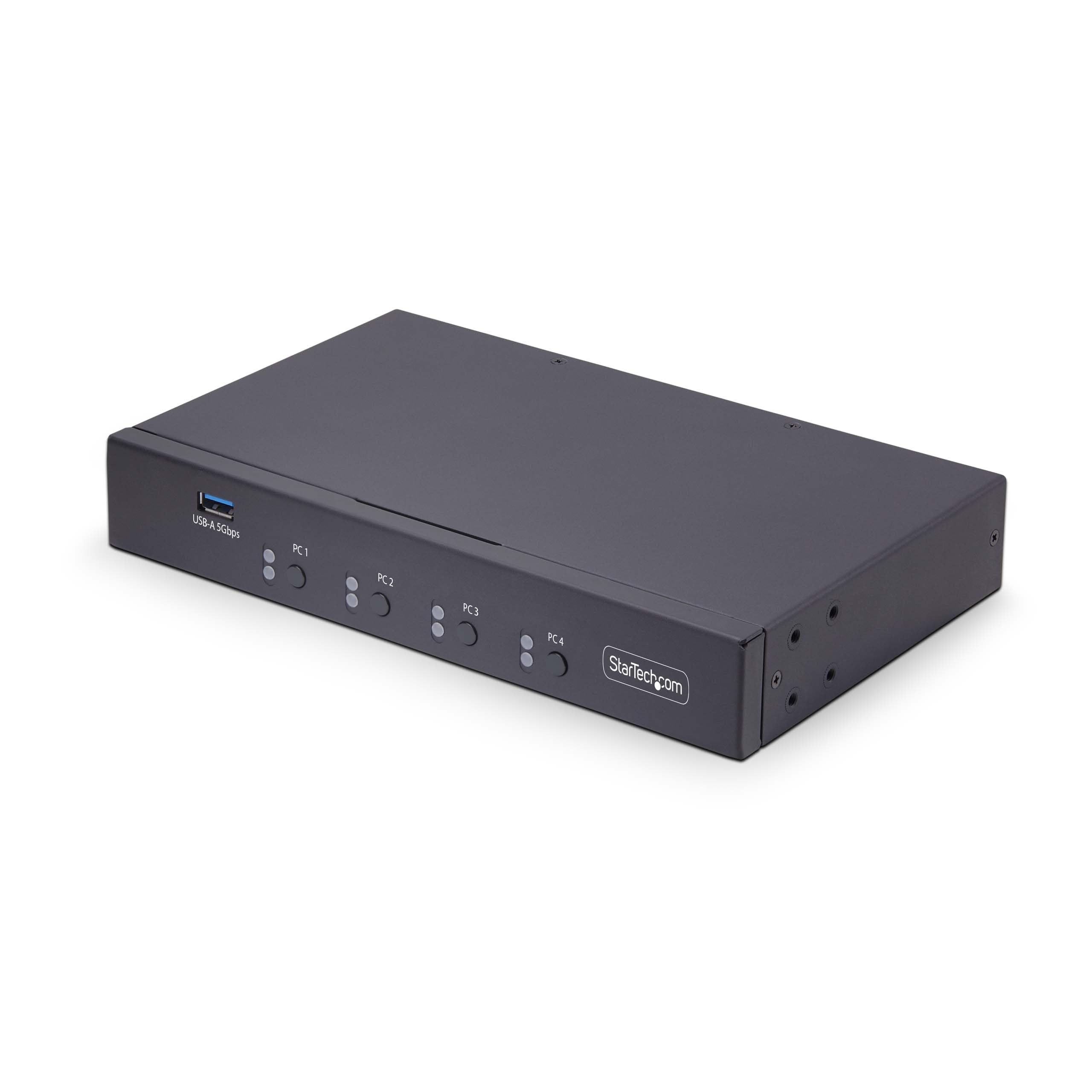4-PORT KM SWITCH WITH MOUSE ROAMING, USB SWITCH FOR KEYBOARD/MOUSE, 3.5MM/USB AU