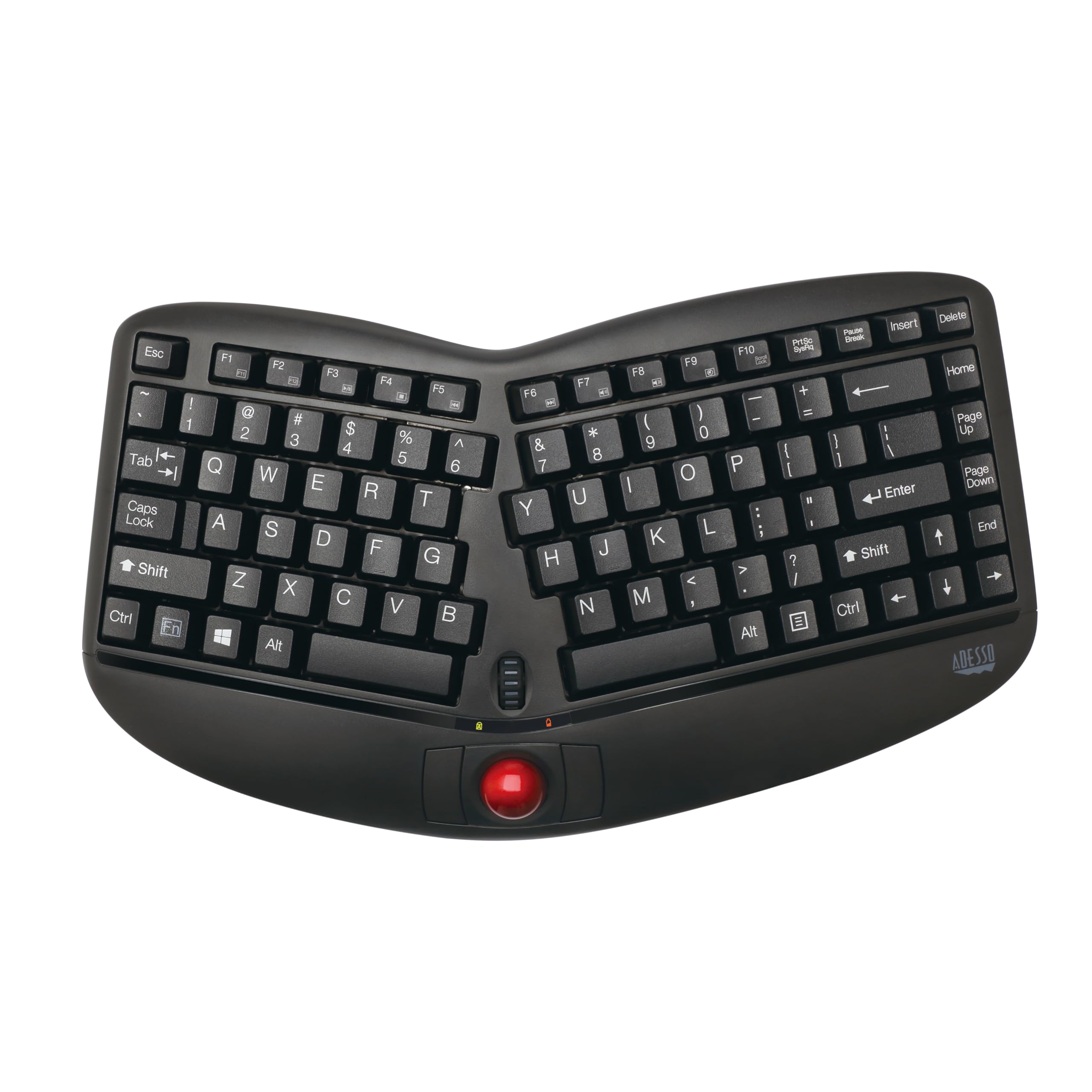 TRU-FORM MEDIA 3150 WIRELESS ERGO  MINI TRACKBALL KEYBOARD.  REMOVEABLE 1000 TRA