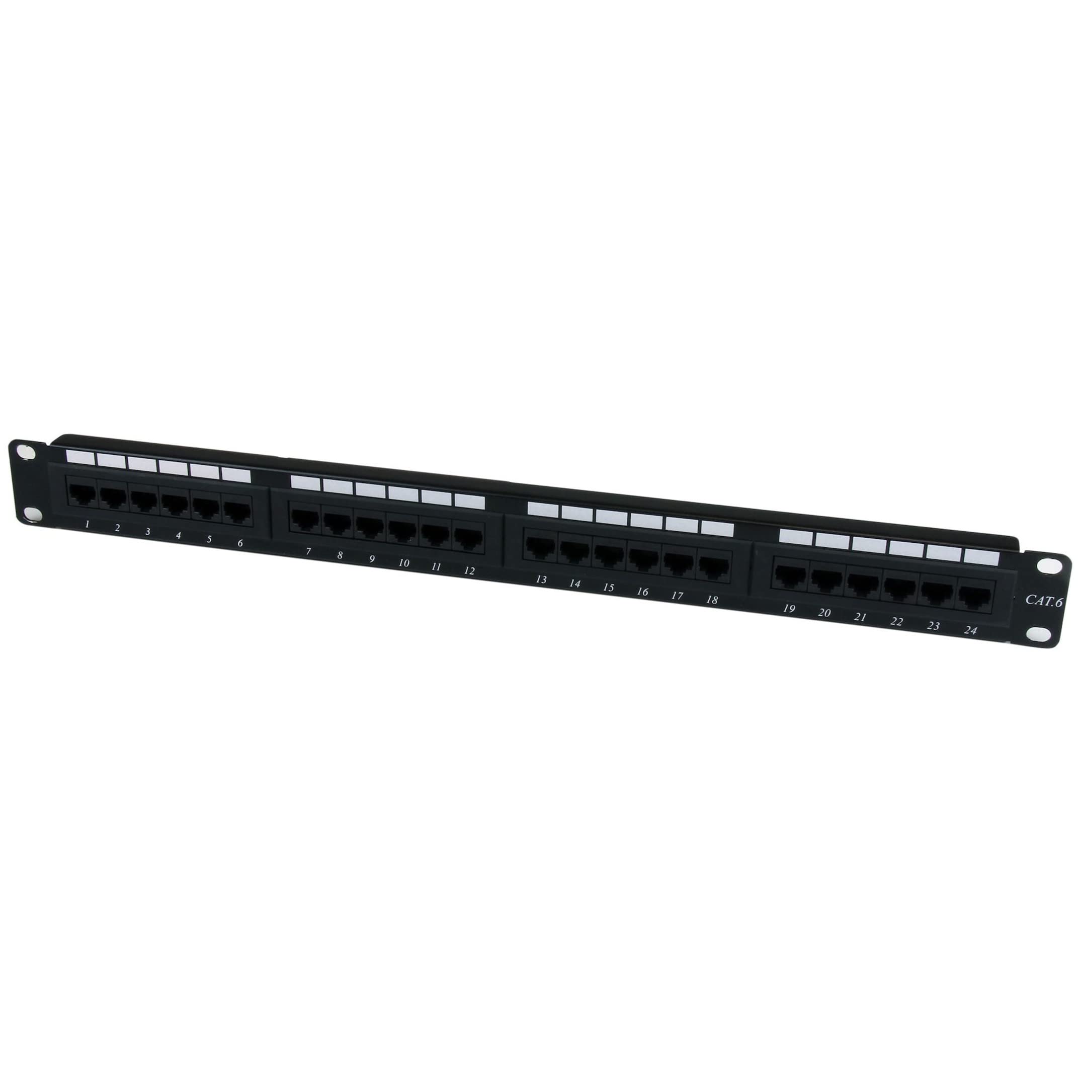 PATCH PANEL - BRONZE - BLACKORGANIZE UP TO 24 CAT6 PATCH CABLES - 110 TYPE PATCH