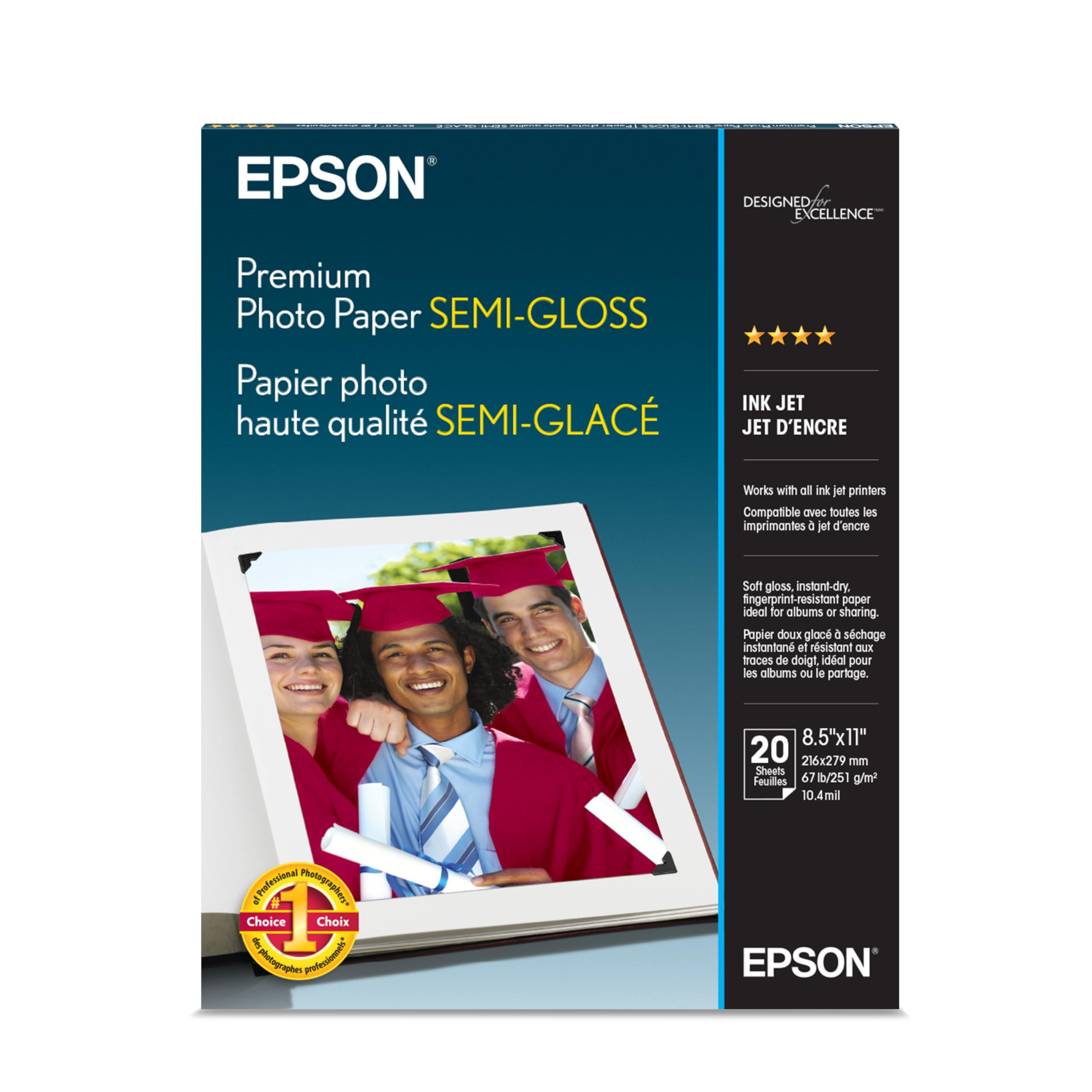 20 SHEET 8.5X11 LTR PREM        SEMIGLOS PHOTO 1270-870-875DC 2000P
