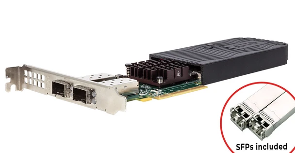 FFAIR DUAL PORT 25/10GBE X8     PCIE 3 SFP28 MODULES INCLUDED