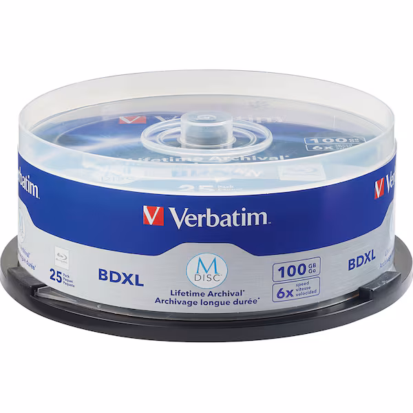 M DISC BDXL 100GB 6X WITH BRANDED SURFACE - 25PK SPINDLE