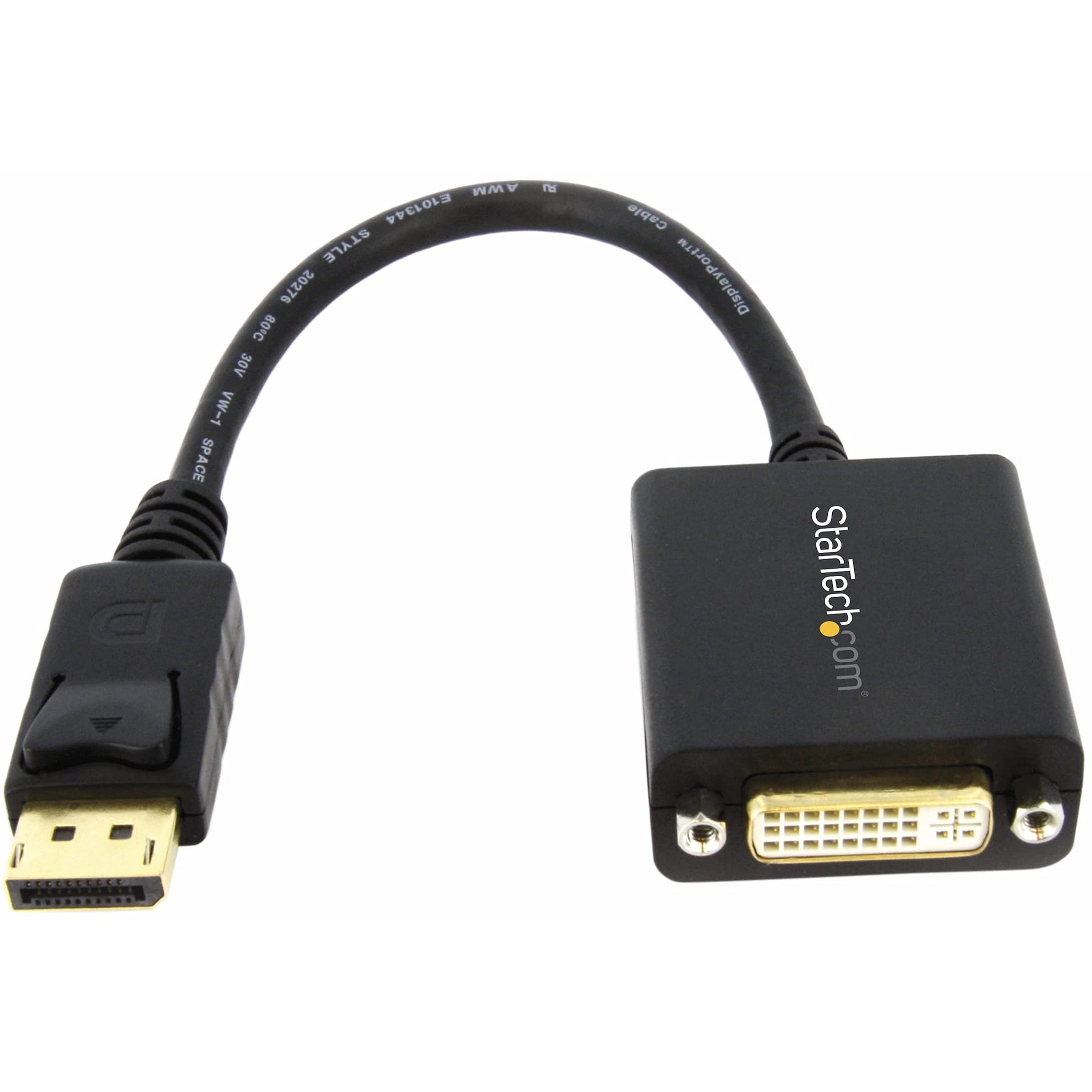 DISPLAYPORT TO DVI ADAPTER - DP 1.2 TO DVI-D VIDEO CONVERTER DONGLE