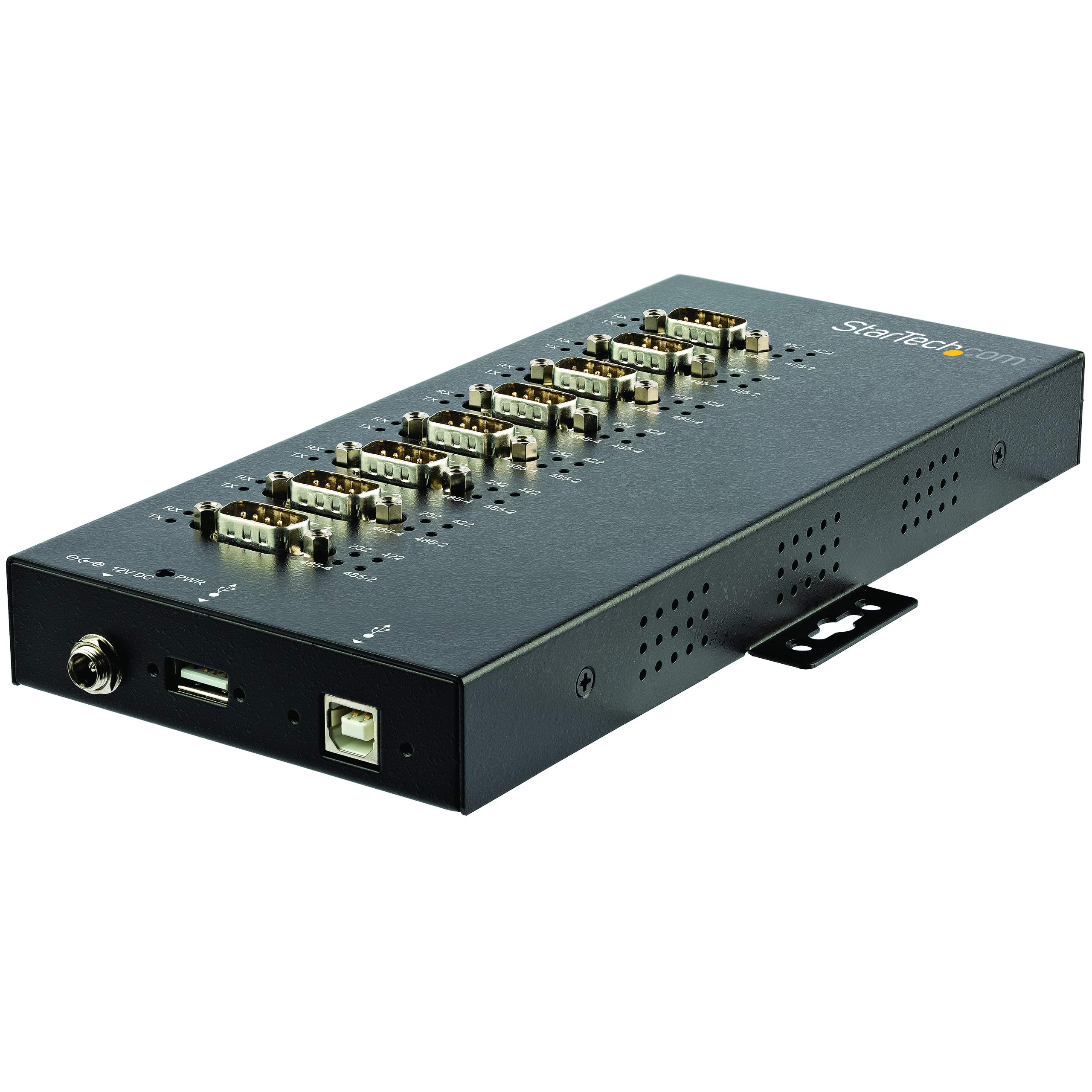 INDUSTRIAL 8 PORT SERIAL HUB 15KV LEVEL 4 ESD - IP30 RATING METAL USB TO SERIAL