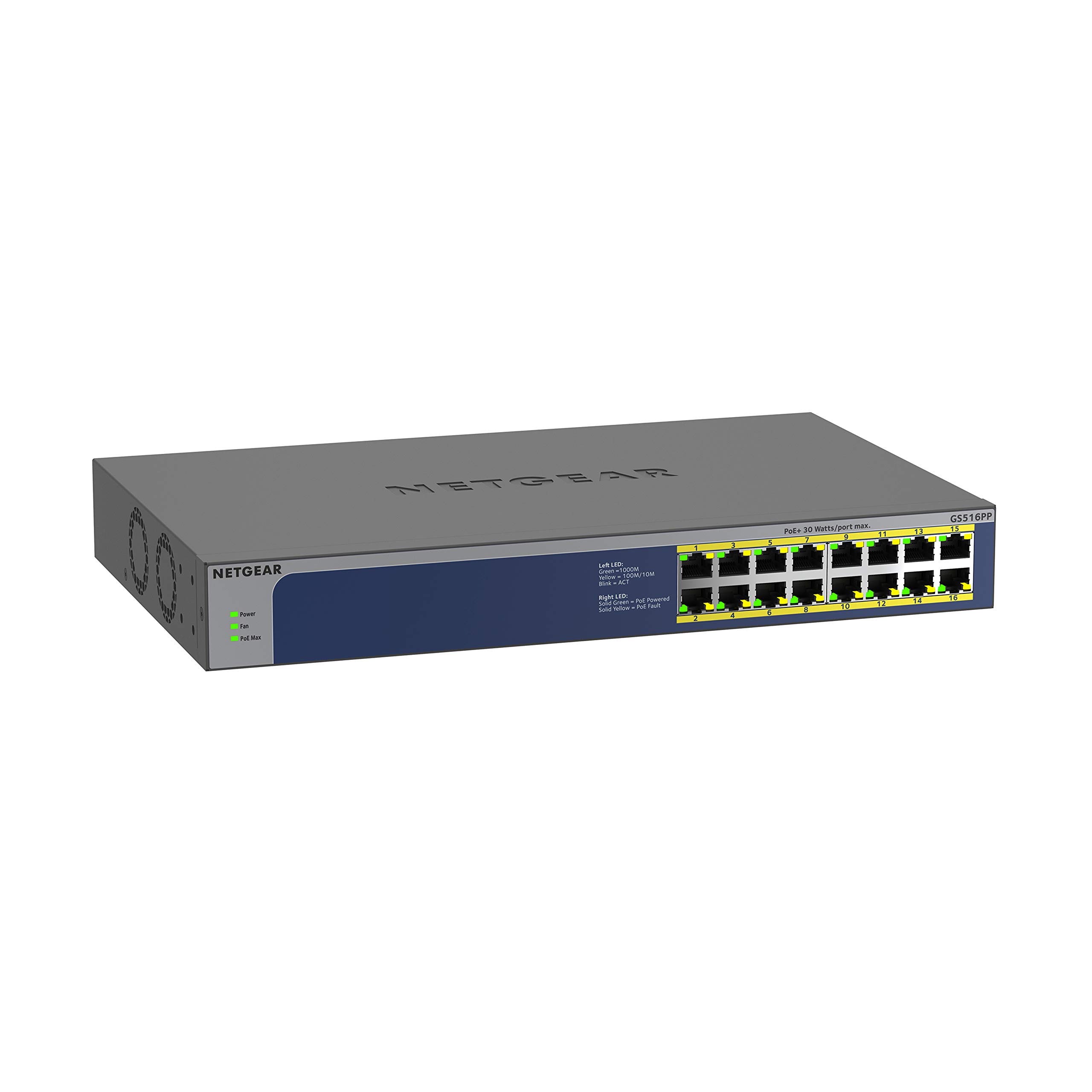 NETGEAR 16-PORT GIGABIT ETHERNET HIGH-POWER POE+ UNMANAGED SWITCH WITH 260W POE