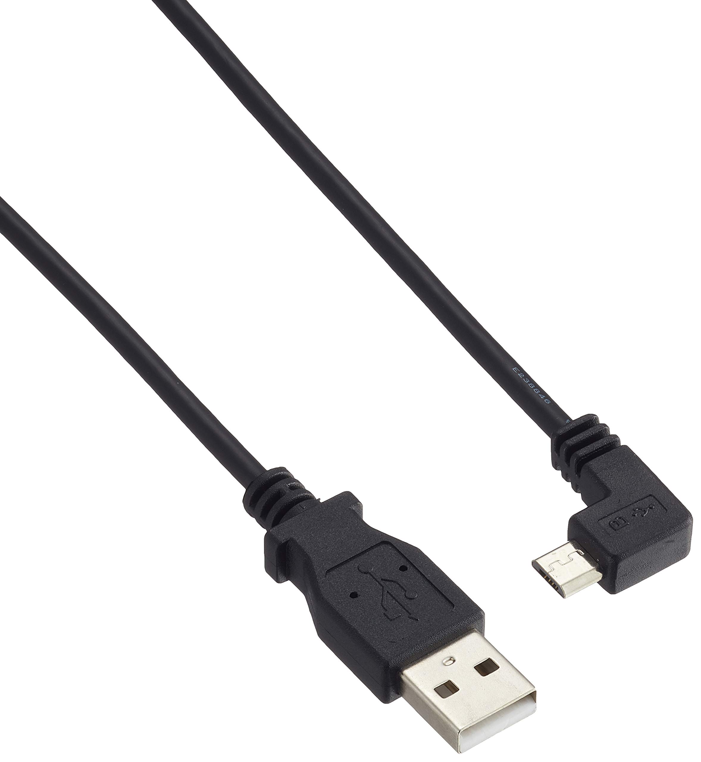 RIGHT ANGLE MICRO USB CABLE     1.5FT USB TO MICRO B CHARGING CORD