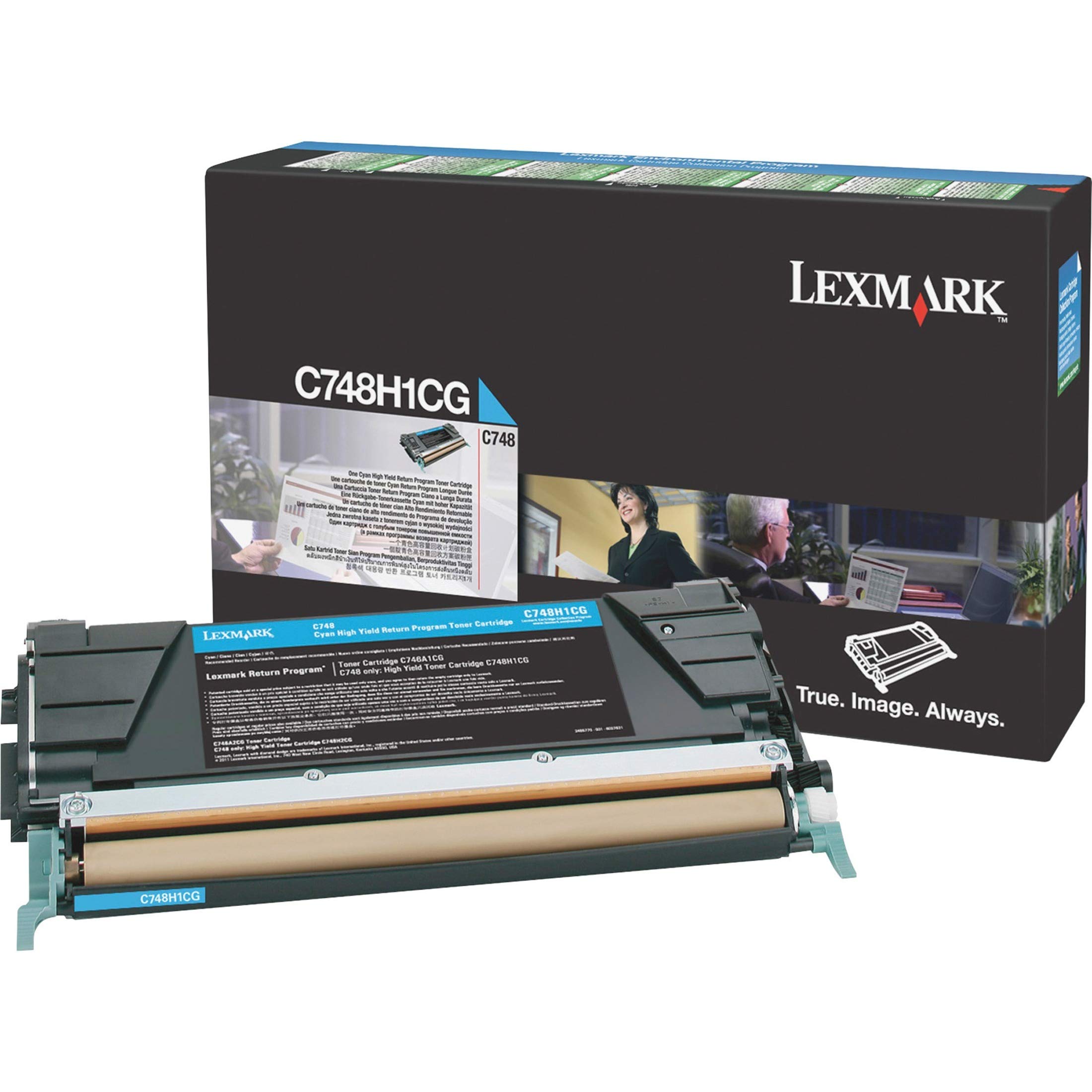 LEXMARK C748H1CG CYAN RETURN PROGRAM TONER CARTRIDGE FOR USE IN C/X748 ESTIMATED