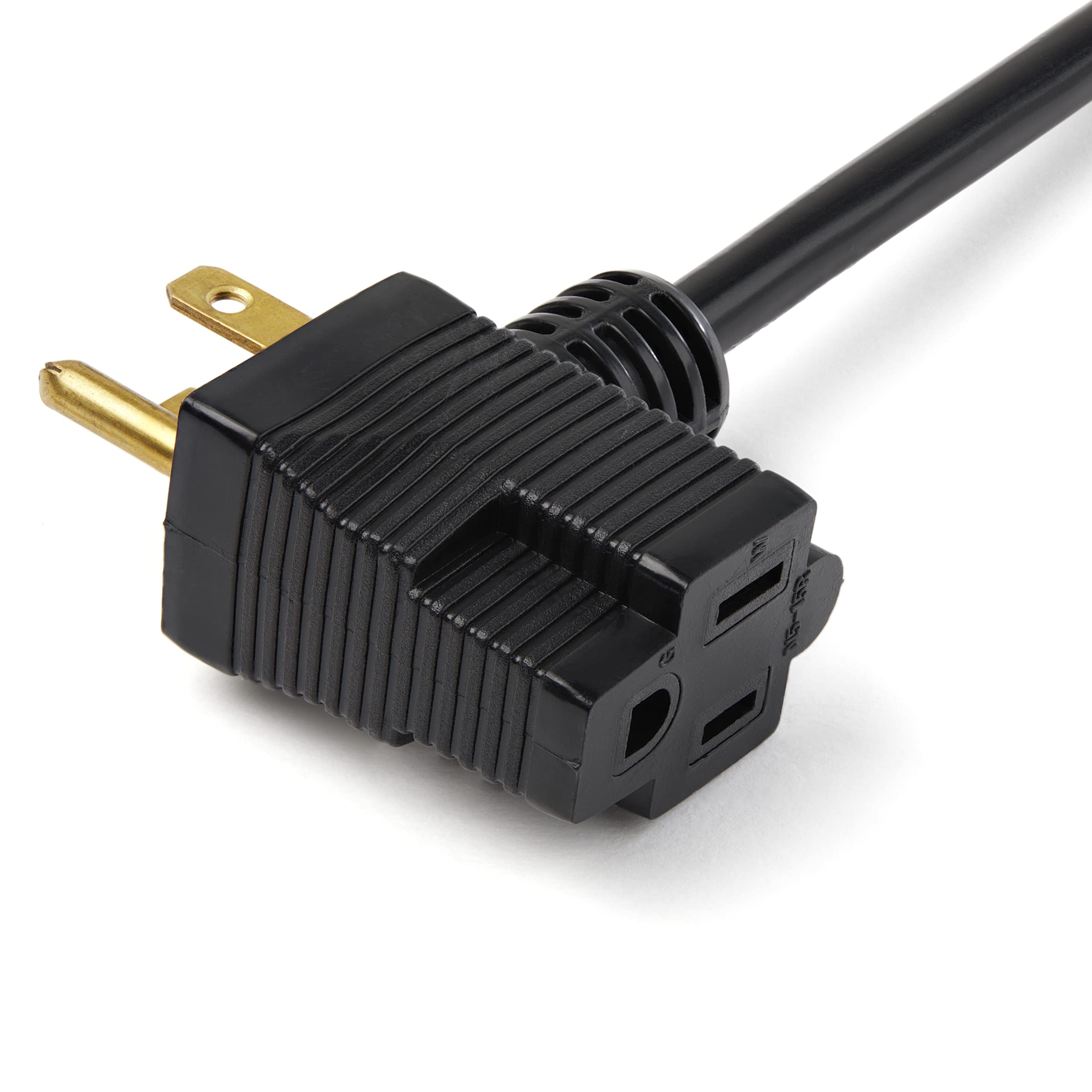 3FT POWER EXTENSION CORD NEMA   5-15P TO 2X 5-15R PIGGYBACK CABLE