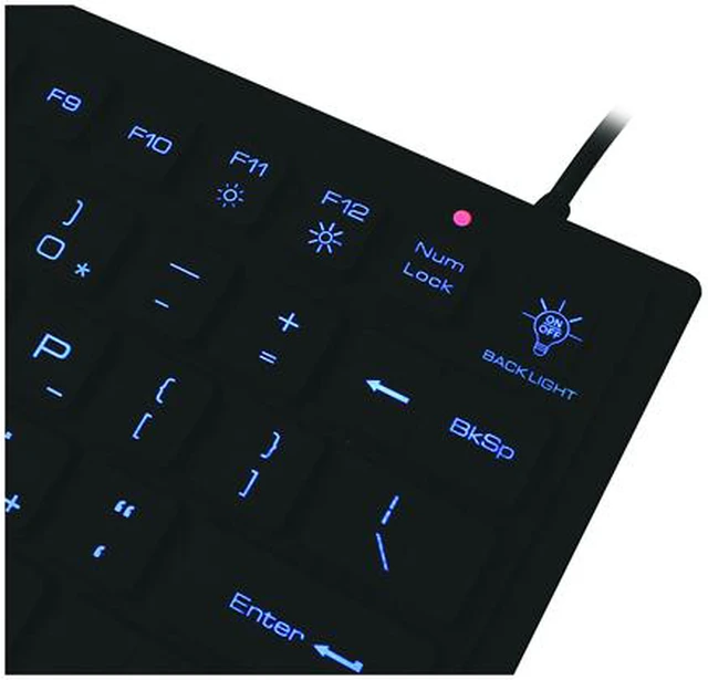89KEY USB INDUSTRIAL/MED GRADE  WASHABLE BACKLIT KEYB W/POINTNG DE