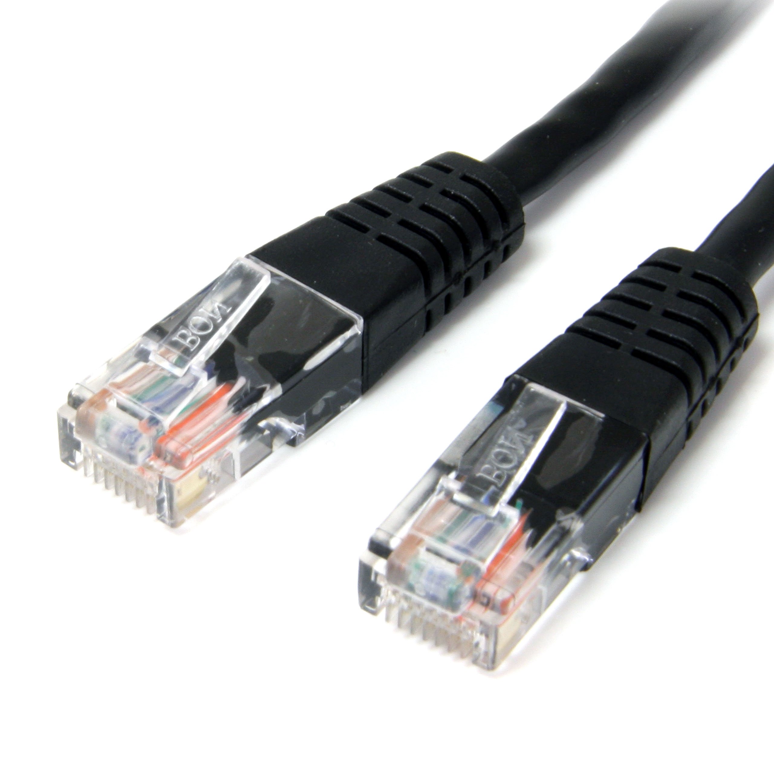 50FT BLACK CAT5E ETHERNET CABLE RJ45 PATCH CABLE GIGABIT LAN CORD