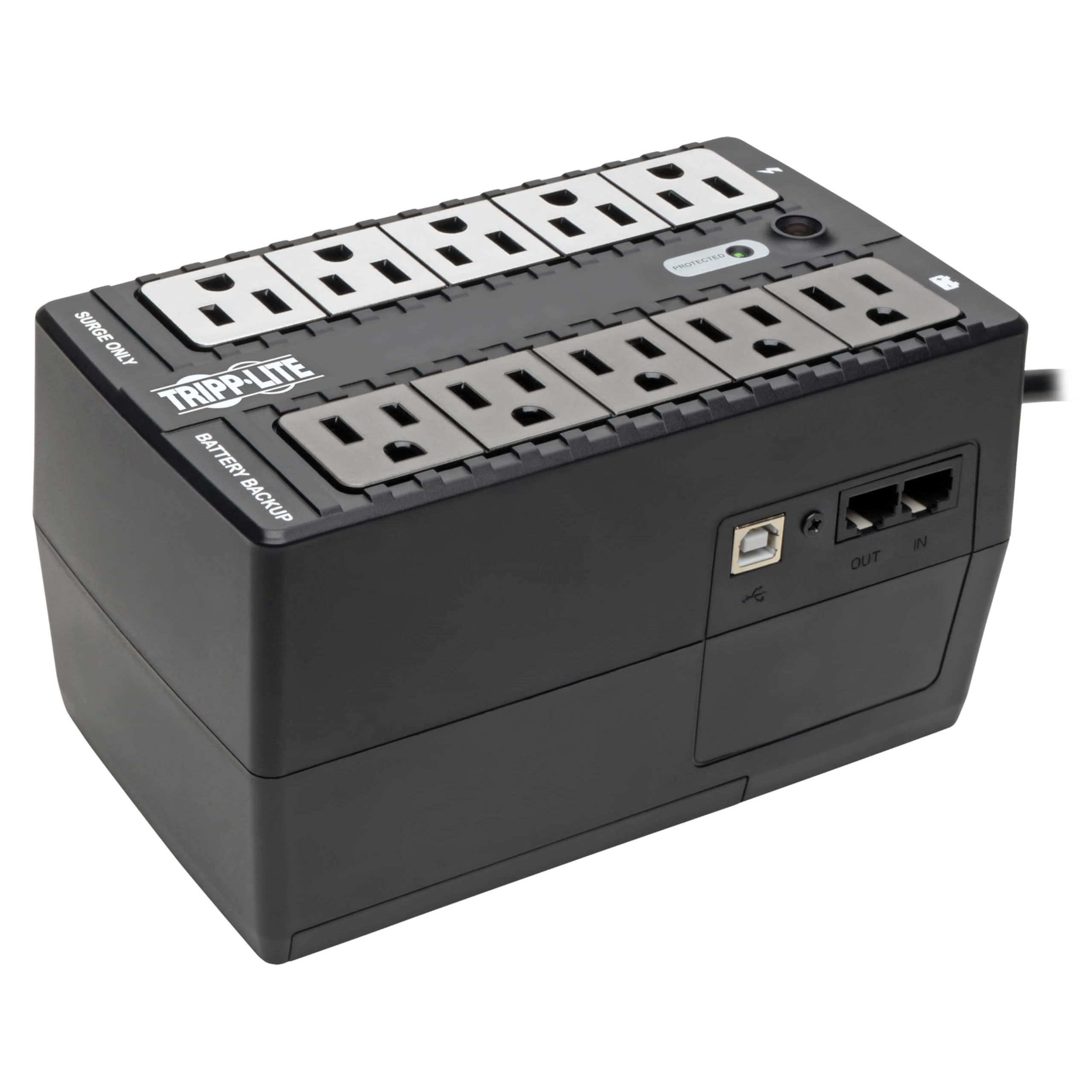 EATON TRIPP LITE SERIES 600VA 325W STANDBY UPS - 10 NEMA 5-15R OUTLETS, 120V, 50