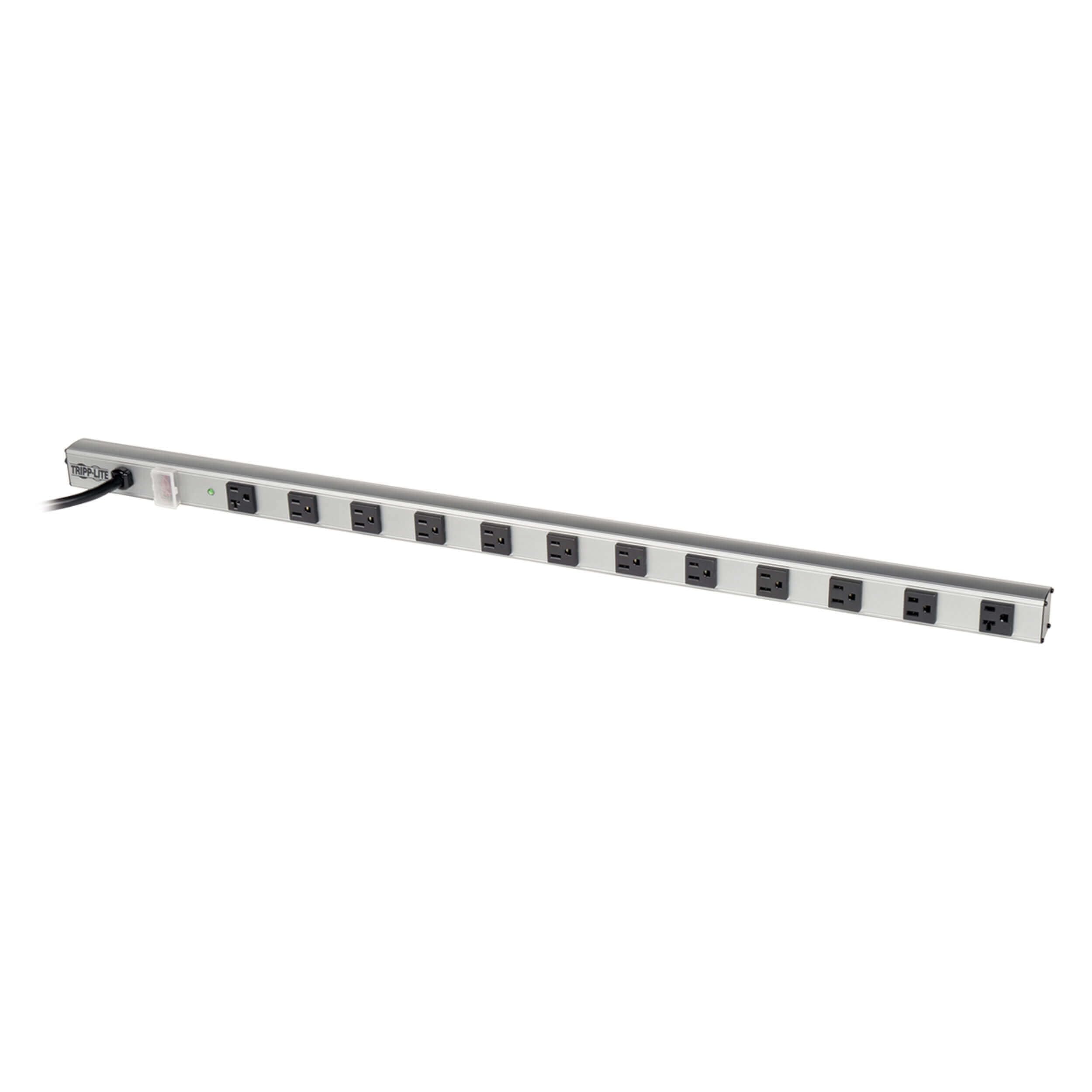 EATON TRIPP LITE SERIES 12-OUTLET POWER STRIP WITH SURGE PROTECTION, (10-15A & 2