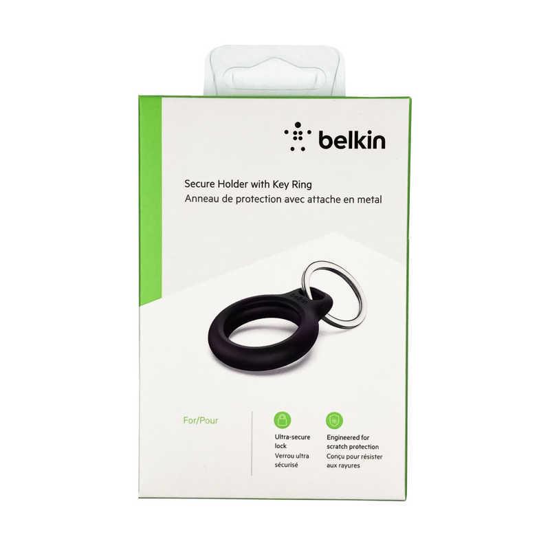 SECURE HOLDER WITH KEY RING     FOR AIRTAG BLACK 03-RETAIL BOX