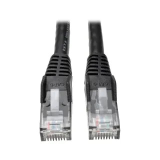 5FT CAT6 PATCH CABLE M/M BLACK  GIGABIT MOLDED SNAGLESS PVC RJ45