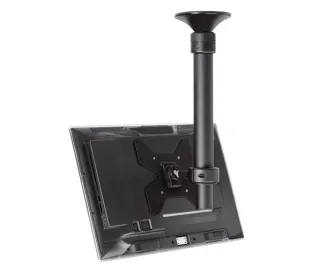 ATDEC CEILING MOUNT FOR MEDIUM DISPLAY, SHORT POLE - LOADS UP TO 55LB - BLACK -