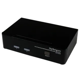 2 PORT DISPLAYPORT KVM SWITCH   USB AUDIO DP RACKMOUNT KVM SWITCH