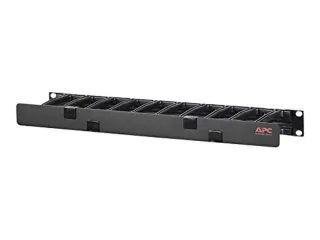 HORIZONTAL CABLE MANAGER, 1U X 4IN DEEP, SINGLE-SIDED WITH COVER