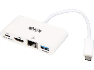 USB-C TO HDMI VIDEO ADAPTER 4K  USB 3.1 GEN 2 W/ HUB CHARGING GBE