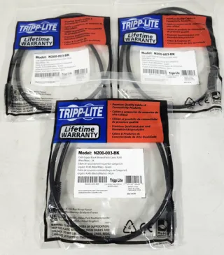 3FT Black CAT6 Ethernet Cable Gigabit Molded UTP RJ45 550MHz