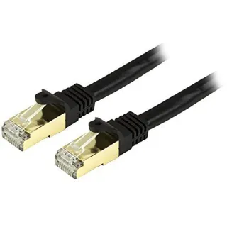 6IN BLACK CAT6A ETHERNET CABLE  SNAGLESS RJ45 UTP PATCH CABLE CORD