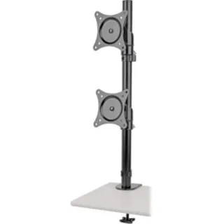 DUAL MONITOR DESK MOUNT 15-27IN SWIVEL TILT ROTATE STAND CLAMP