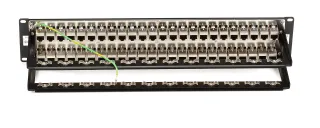 CAT6 FEED-THROUGH PATCH PANEL - 2U, SHIELDED, 48-PORT