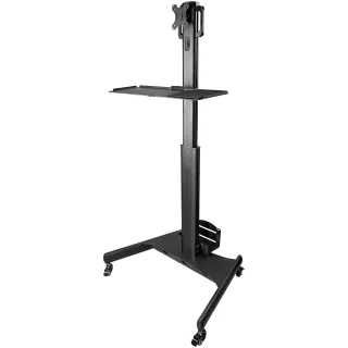 MOBILE WORKSTATION CART WITH    MONITOR MOUNT HEIGHT ADJUST CART