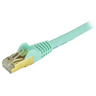 15FT AQUA CAT6A ETHERNET CABLE  SNAGLESS RJ45 UTP PATCH CABLE CORD