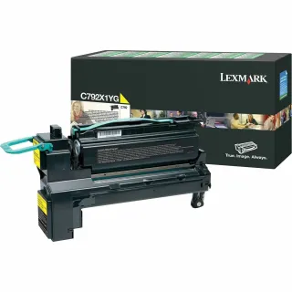 LEXMARK C792X1YG YELLOW RETURN PROGRAM PRINT CARTRIDGE FOR USE IN C/X792 ESTIMAT
