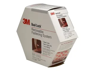 3M DUAL LOCK RECLOSABLE FASTENER MP3560, CLEAR, 1 IN X 5 YD, TYPE 250, 5 PACK/CA