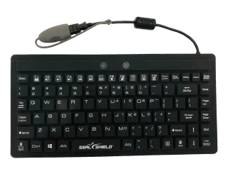 SEAL GLOW SILICONE WIRED KEYBOARD DISHWASHER EDGE ILLUMINATED KEYS SAFE US-ENGLI