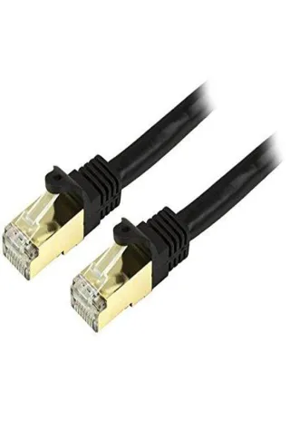 8FT BLACK CAT6A ETHERNET CABLE  SNAGLESS RJ45 UTP PATCH CABLE CORD