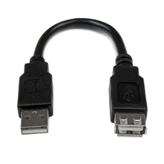 6IN USB 2.0 EXTENSION CABLE     USB MALE TO FEMALE EXTENSION CABLE