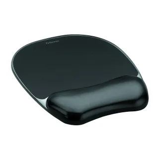 FELLOWES CRYSTALS GEL MOUSEPAD  WRIST SUP BLACK 1INX 7.9INX 9.3IN D