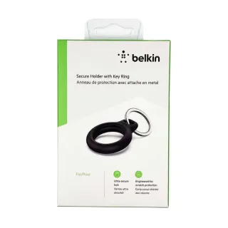 SECURE HOLDER WITH KEY RING     FOR AIRTAG BLACK 03-RETAIL BOX