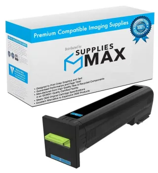 LEXMARK 72K00CG CYAN RETURN PROGRAM TONER CARTRIDGE TAA FOR USE IN CS/CX820,CX82
