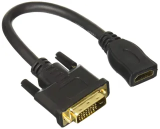 6FT HDMI TO DVI-D ADAPTER F/M   HDMI TO DVI-D 24+1 F/M BLACK