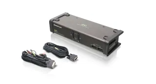 2-PORT DVI KVMP SWITCH W/CABLES TAA COMPLIANT