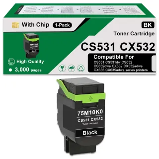 LEXMARK 75M10K0 BLACK RETURN PROGRAM TONER CARTRIDGE