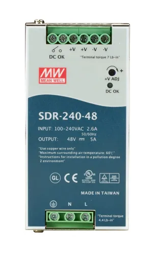 DIN RAIL INDUSTRIAL POWER SUPPLY - 240W,